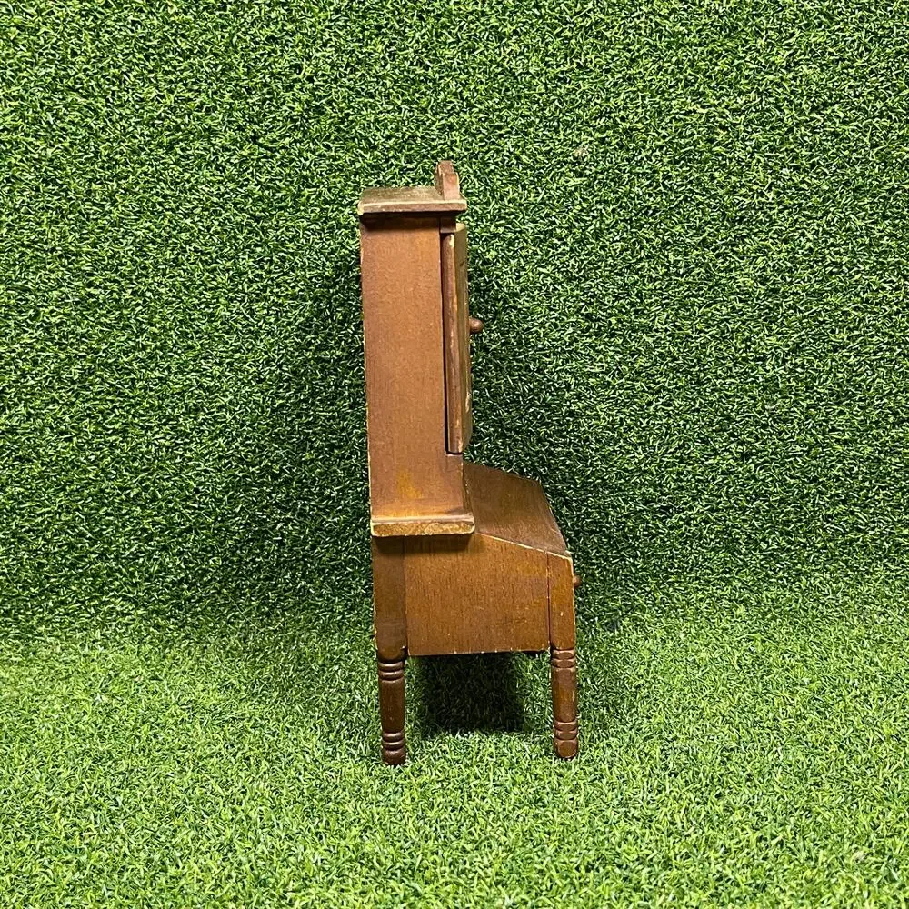 Vintage Wooden Secretary Chest Dollhouse Furniture